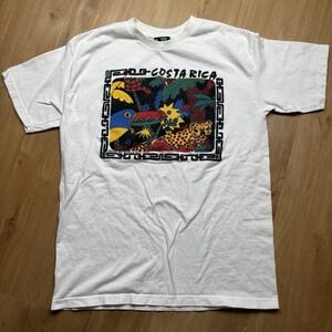 Indios Costa Rica Hand Made by Kuna Yala Indians T-Shirt Adult Large Parrot